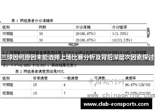 三球因何原因未能选择上场比赛分析及背后深层次因素探讨